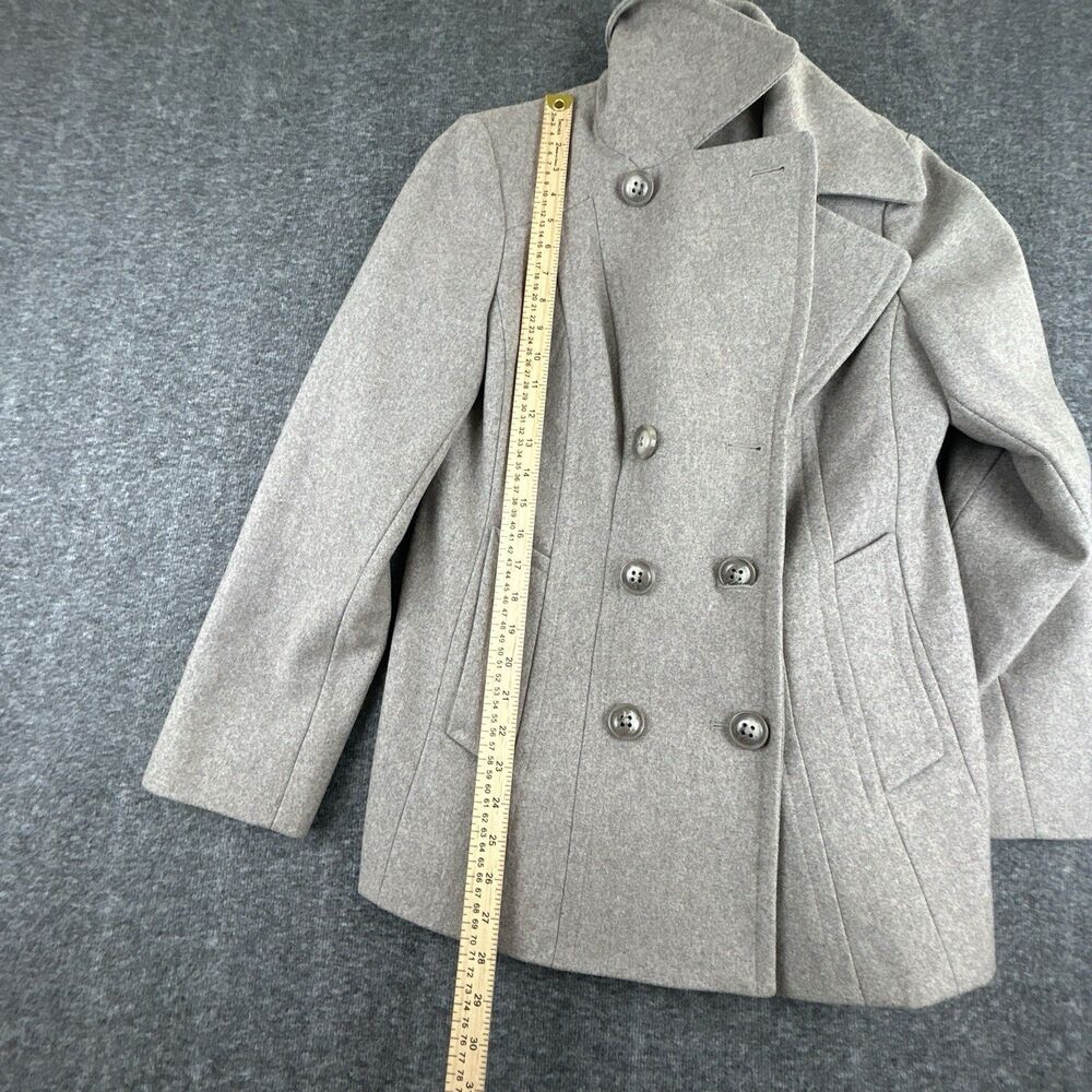 Jason Kole Peacoat Women’s Size S Wool Blend Double Breasted Oatmeal Color - Picture 10 of 10